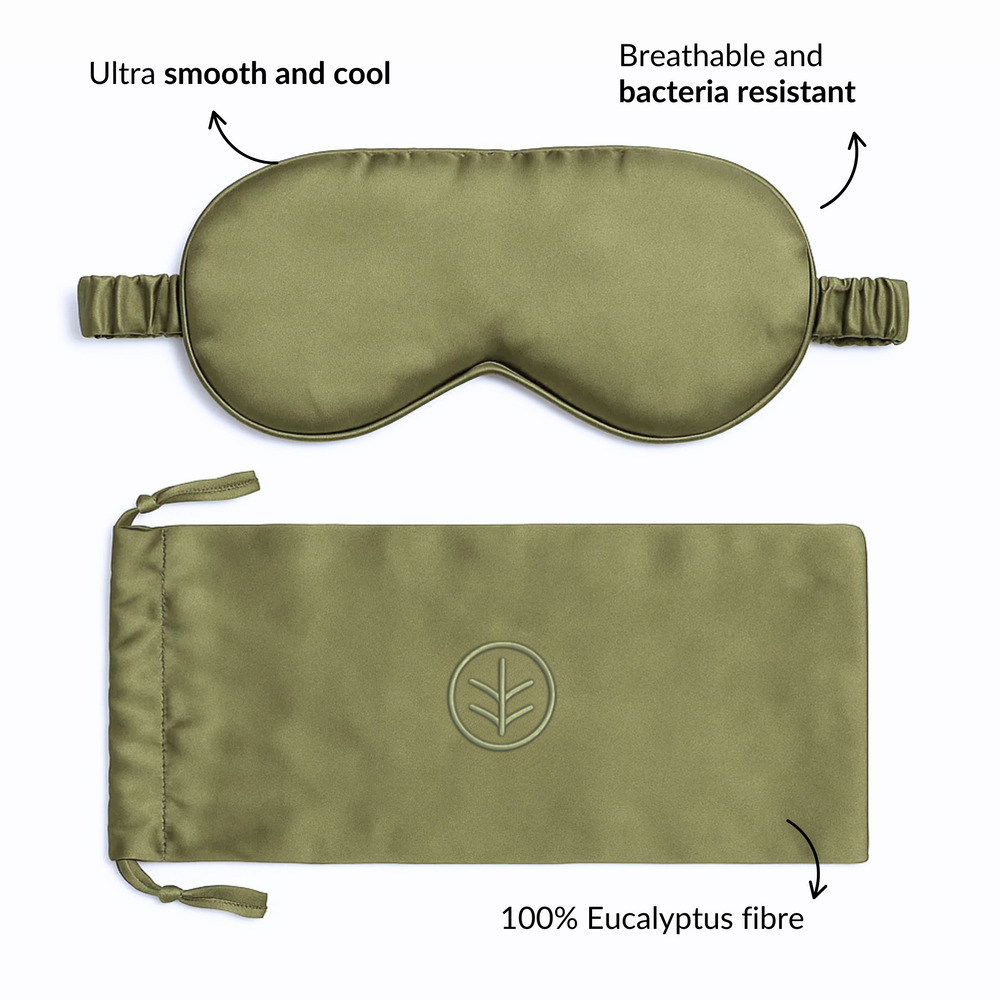 Essential Silk Sleep Eye Mask in Sage (Eucalyptus Silk)